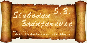 Slobodan Badnjarević vizit kartica